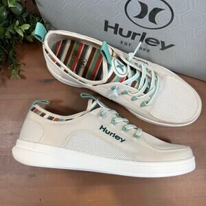 Hurley Women's Castaic Beige Bungee Shoes Slip On Sneakers Size 7